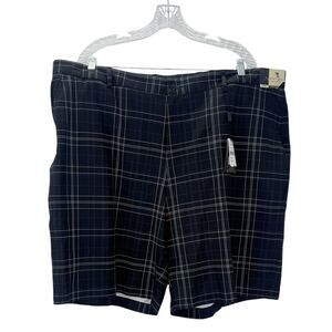 Lone Cypress Pebble Beach Plaid Golfing Shorts Black Blue Men's Size W44 NWT